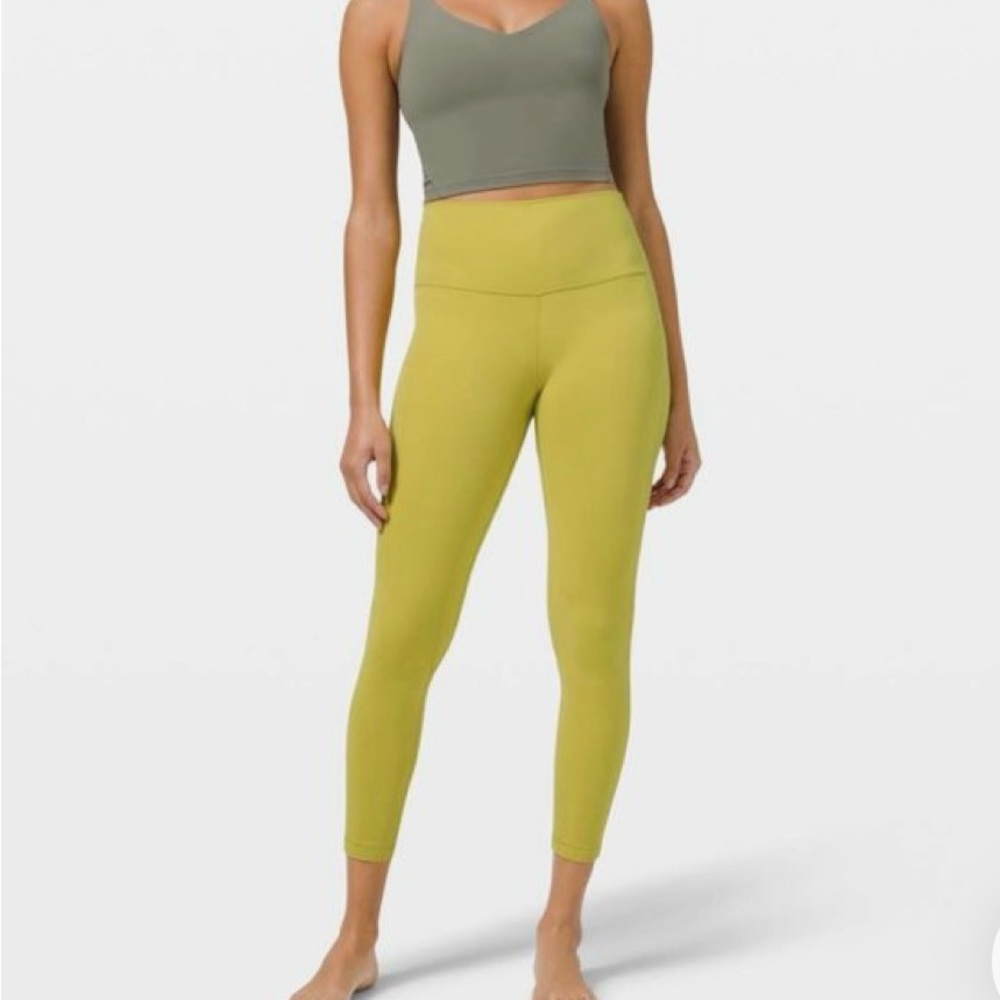 Lululemon Align Pant 25" Yellow, size 8, leggings